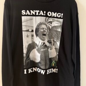 Elf Santa! OMG! I Know Him! graphic long sleeve t-shirt | art class